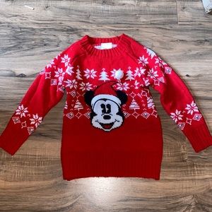 Unisex Disney Mickey Mouse Christmas Holiday Sweater size 2T